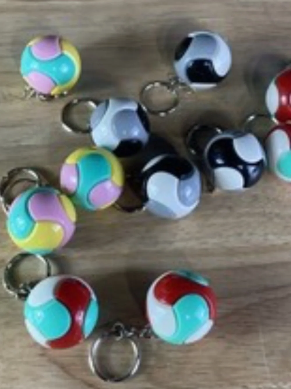 🧩✨ 12 Pc Puzzle Ball Keychain Bundle – Colorful Mix! ✨🧩